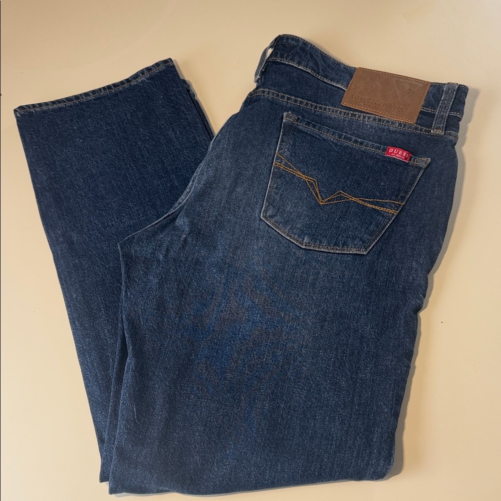 GUESS/Lee Dark Blue Relaxed Fit Jeans